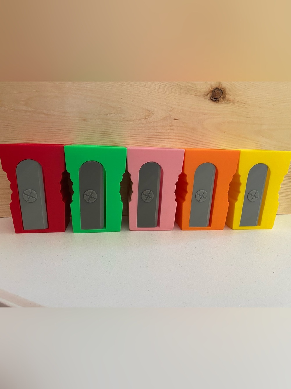 Pencil Sharpener pen holders. Set of 5. Perfect teachers gifts.